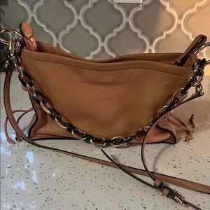 Stuart weitzman Tan Leather Chain Strap Women's Bag Zoey